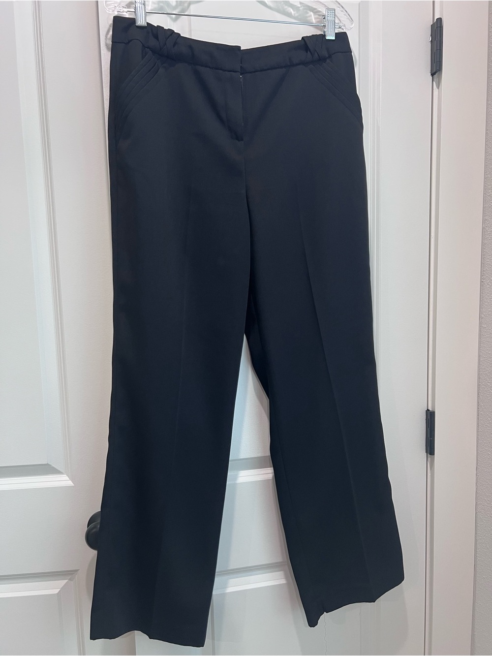 Larry Levine Black Wide-Leg Dress Pants, Size 12